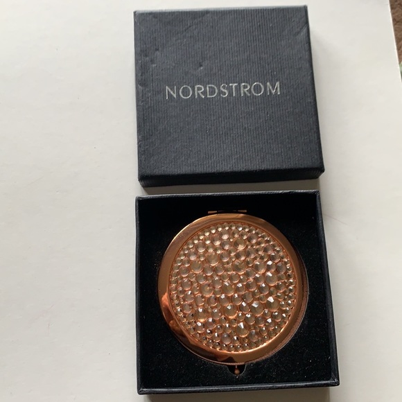 Beautiful Rose gold W Rhinestones compact travel Folding Mirror from Nor…